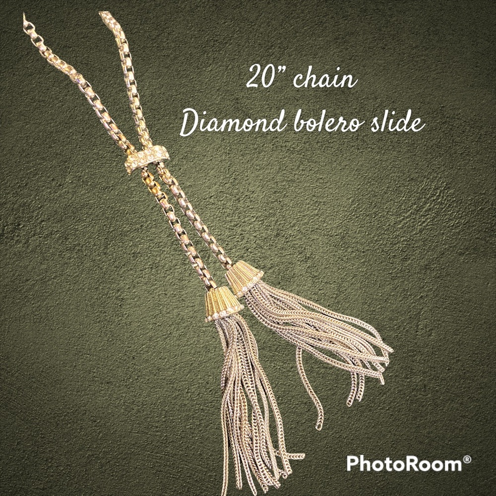 Silver bolero type necklace